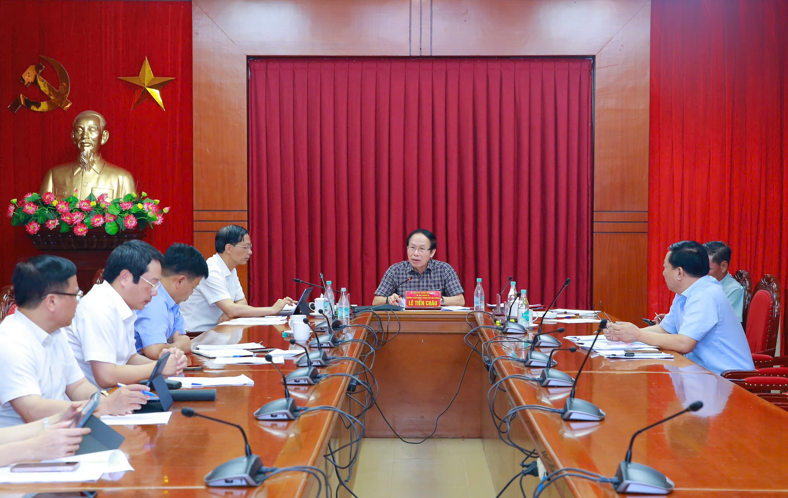 Bí thư Thành uỷ Hải Phòng Lê Tiến Châu chủ trì cuộc họp cho ý kiến về chủ trương đầu tư 2 khu PG88 Trang chủ nhà cái top 1 tại huyện Kiến Thuỵ.