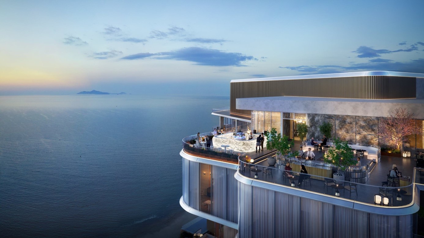 Sky bar cảm hứng Tsukimidai - &ldquo;thưởng rượu ngắm trăng&rdquo;, toạ độ l&yacute; tưởng để thưởng ngoạn di sản Mỹ Kh&ecirc; - s&ocirc;ng H&agrave;n - Cầu Rồng trong tầm mắt.