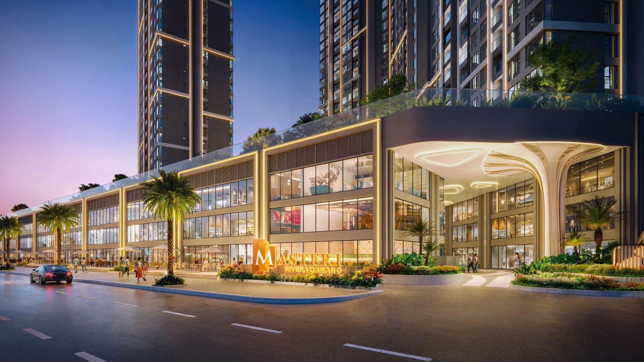 Thiết kế của Masteri Rivera Danang tạo n&ecirc;n một tổng thể kiến tr&uacute;c h&agrave;i h&ograve;a, nơi con người v&agrave; cảnh quan kết nối liền mạch.