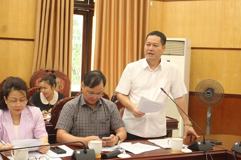 &Ocirc;ng Phạm Nguy&ecirc;n Hồng, Gi&aacute;m đốc Sở Văn h&oacute;a, Thể thao v&agrave; Du lịch, ph&aacute;t biểu &yacute; kiến tại hội nghị.