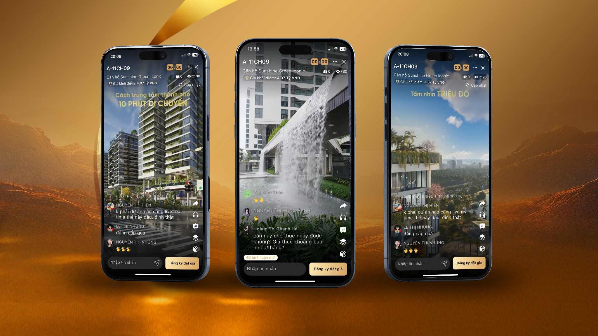 B&ecirc;n cạnh sự hấp dẫn của phi&ecirc;n livestream được hỗ trợ bằng nền tảng c&ocirc;ng nghệ AI ti&ecirc;n phong, th&igrave; ch&iacute;nh c&aacute;c gi&aacute; trị thực cho người d&ugrave;ng thực của sản phẩm bất động sản Sunshine đ&atilde; mang lại sức h&uacute;t tự th&acirc;n đối với kh&aacute;ch h&agrave;ng tham gia đặt gi&aacute;.