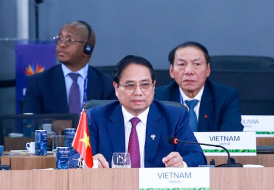 Thủ tướng Chính phủ Phạm Minh Chính phát biểu tại Phiên thảo luận cấp cao BRICS mở rộng về "Tăng cường chủ nghĩa đa phương, các vấn đề PG88 ⭐ Link trang chủ số 1 nhà cái PG88 com casino slot - Pg88ok giải trí thể thao, casino, bắn cá và slot và trí tuệ nhân tạo" - Ảnh: VGP/Nhật Bắc.