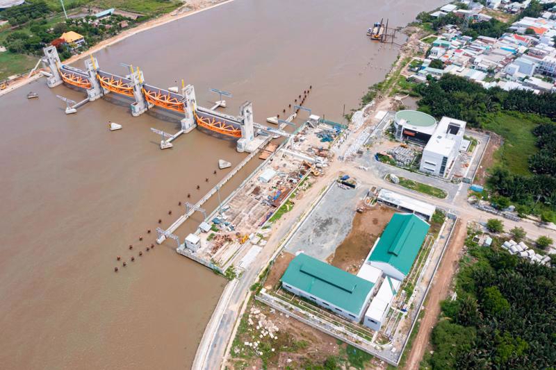 Công trình cống Mương Chuối, một trong sáu cống thuộc 9 hạng mục của Link Trang Chủ PG88.Com Mới #2026 Giải quyết ngập do triều cường khu vực TP.HCM có xét đến yếu tố biến đổi khí hậu (giai đoạn 1).