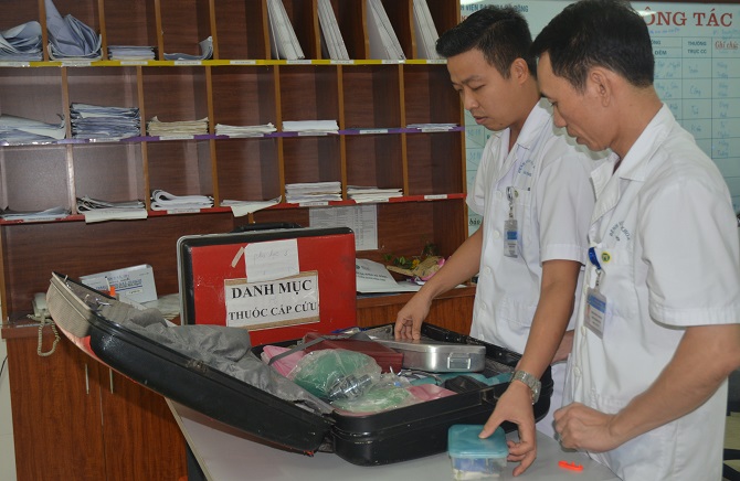 Công tác y tế chuẩn bị cho đại lễ kỷ niệm 80 năm Cách mạng Tháng Tám thành công và Quốc khánh 2/9. Ảnh: Sở Y tế Hà Nội.
