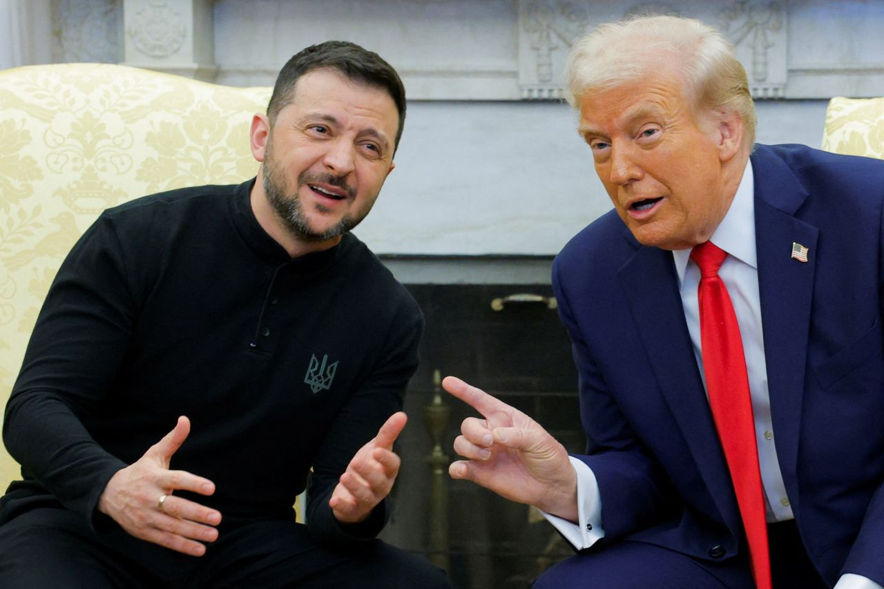 Tổng thống Hoa Kỳ Donald Trump gặp Tổng thống Ukraine Volodymyr Zelensky tại Nhà Trắng ngày 28/2/2025 - Ảnh: Reuters