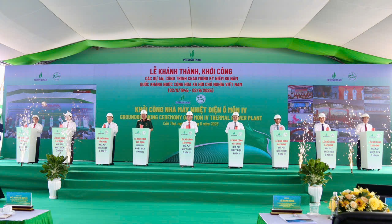 Lễ khởi công Nhà máy Nhiệt điện Ô Môn IV tại Trung tâm Điện lực Ô Môn, TP. Cần Thơ.