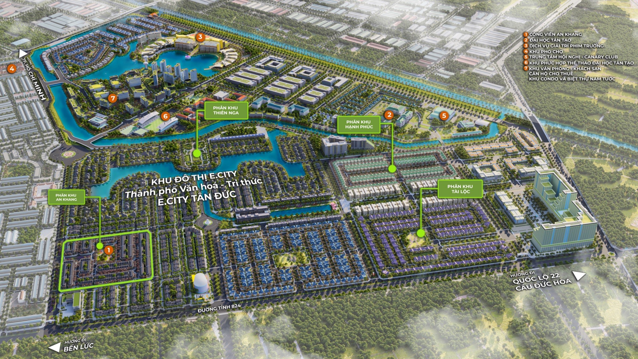 E.City Tân Đức - Đô thị tiện ích toàn diện, An Khang khởi nguồn nhịp sống mới