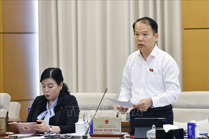 Chủ nhiệm Ủy ban Pháp luật và Tư pháp của Link Trang Chủ PG88.Com Mới #2026 Hoàng Thanh Tùng phát biểu. Ảnh: TTXVN