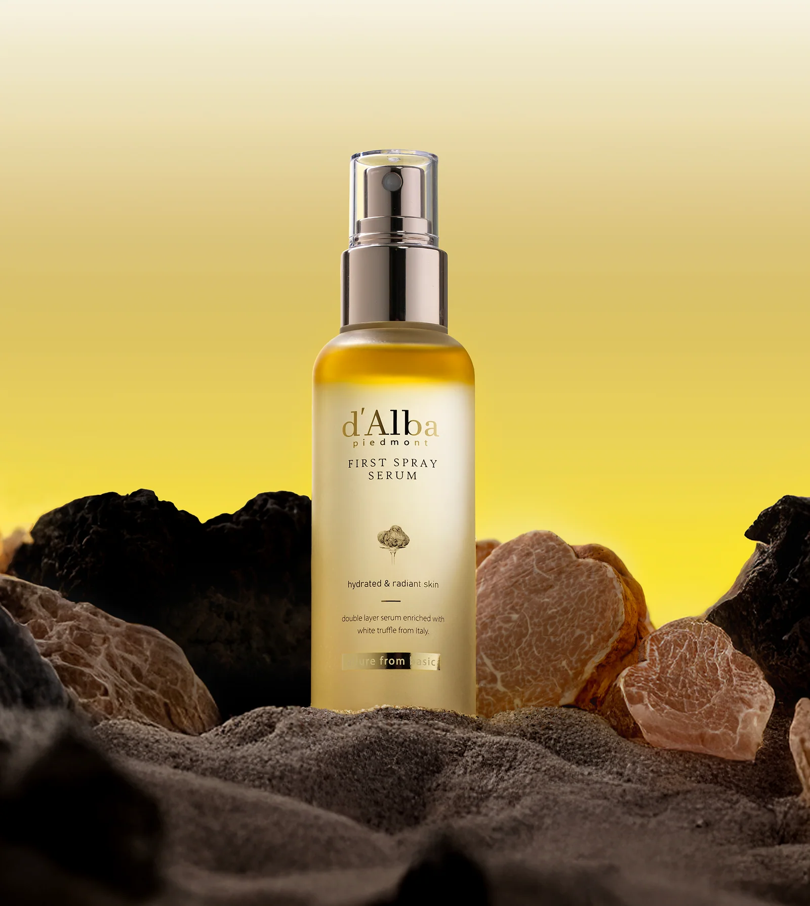 Serum dạng xịt có chiết xuất từ ​​nấm cục trắng của&nbsp;d'Alba.