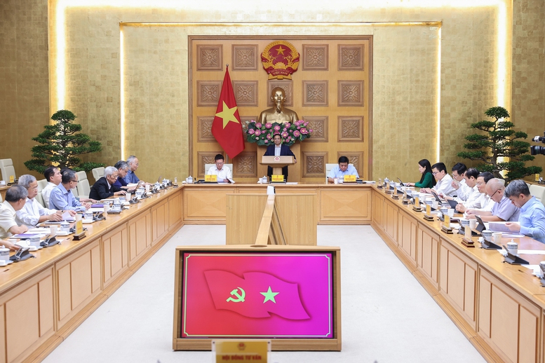 Thủ tướng Phạm Minh Chính Pg88hi Thể Thao, Bóng Đá, Casino, Nổ Hũ, Xổ Số với Hội đồng Tư vấn chính sách. Ảnh: VGP.