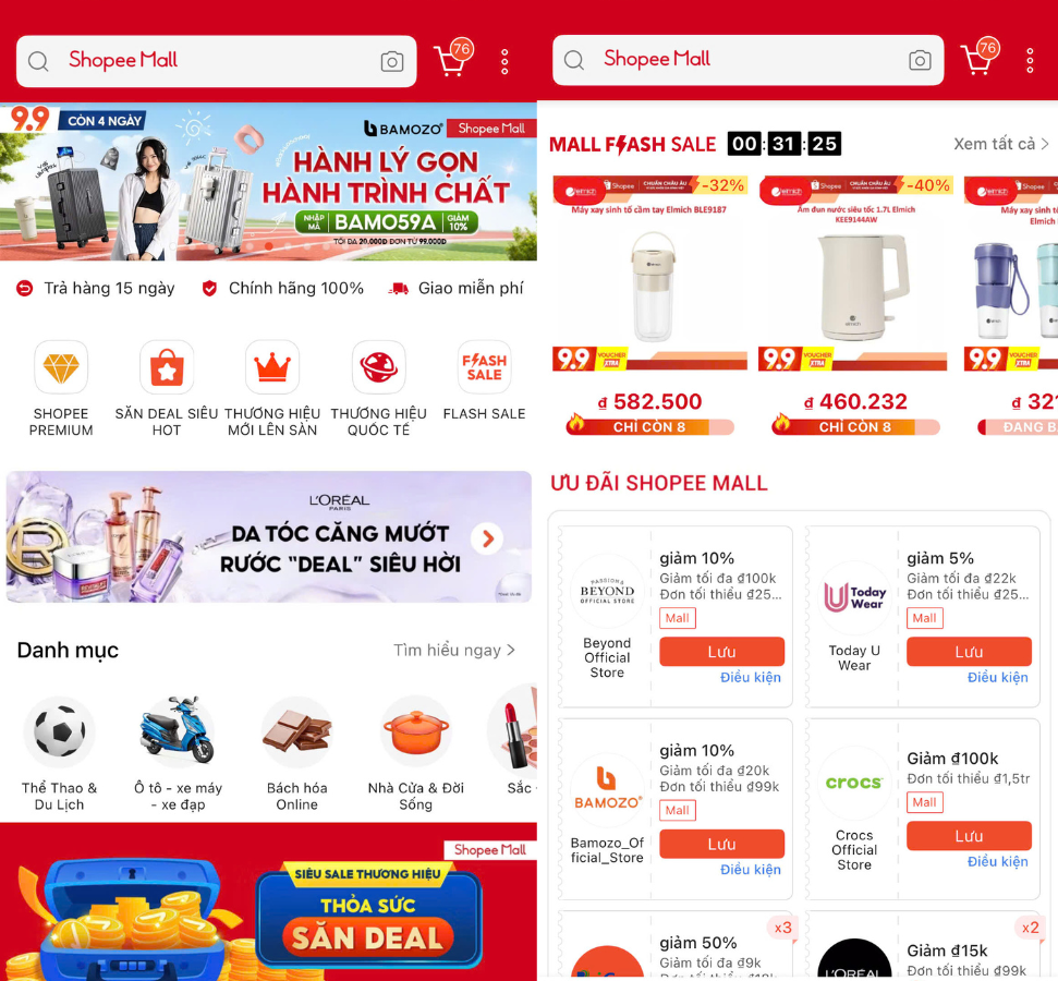 Shopee Mall đảm bảo uy tín cho thương hiệu và gia tăng niềm tin của người tiêu dùng đối với mua sắm hàng chính hãng trên sàn Pg88ok ưu đãi hấp dẫn điện tử.