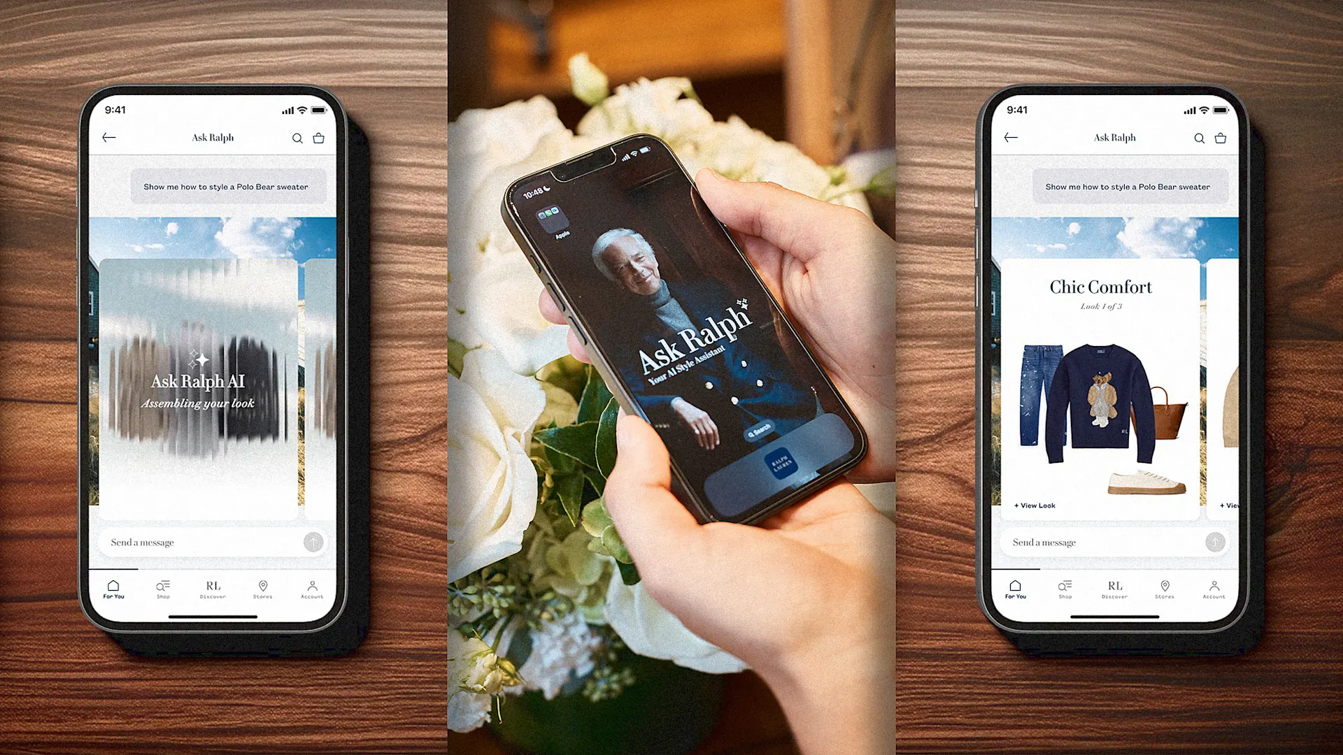 &nbsp; Người mua sắm có thể tương tác với&nbsp;Ask Ralph&nbsp;như với stylist của&nbsp;Ralph Lauren.