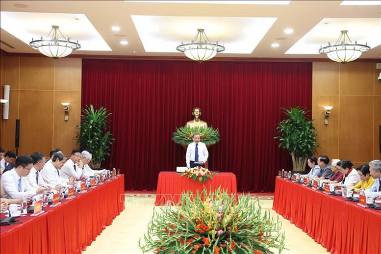 Tổng Bí thư Tô Lâm phát biểu. Ảnh: TTXVN&nbsp;