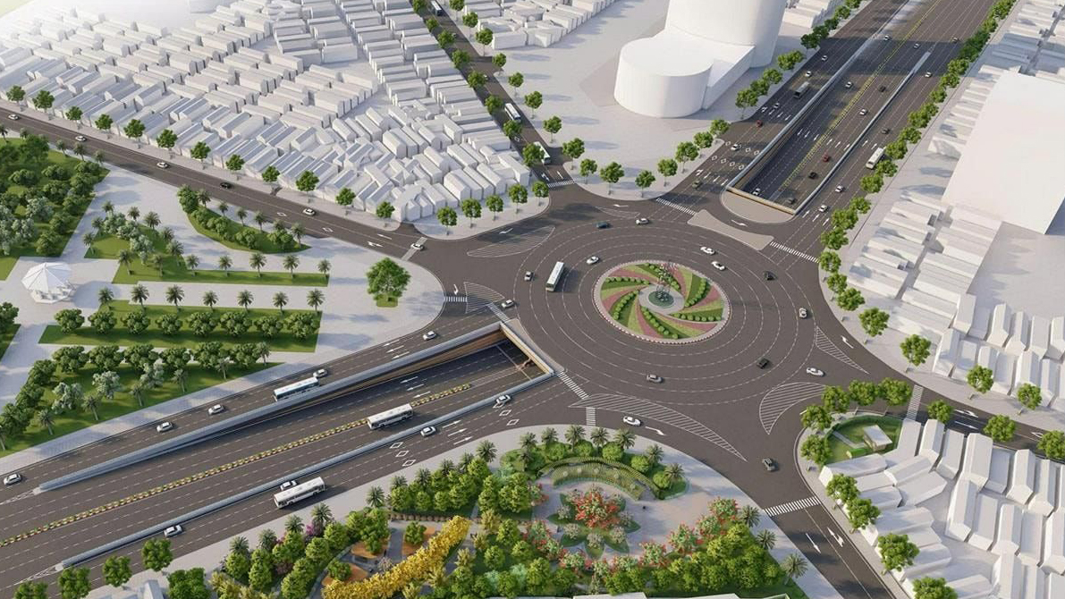 Phối cảnh hầm chui Nguyễn Trãi - Lê Hồng Phong thuộc Link Trang Chủ PG88.Com Mới #2026 cầu Nguyễn Trãi.