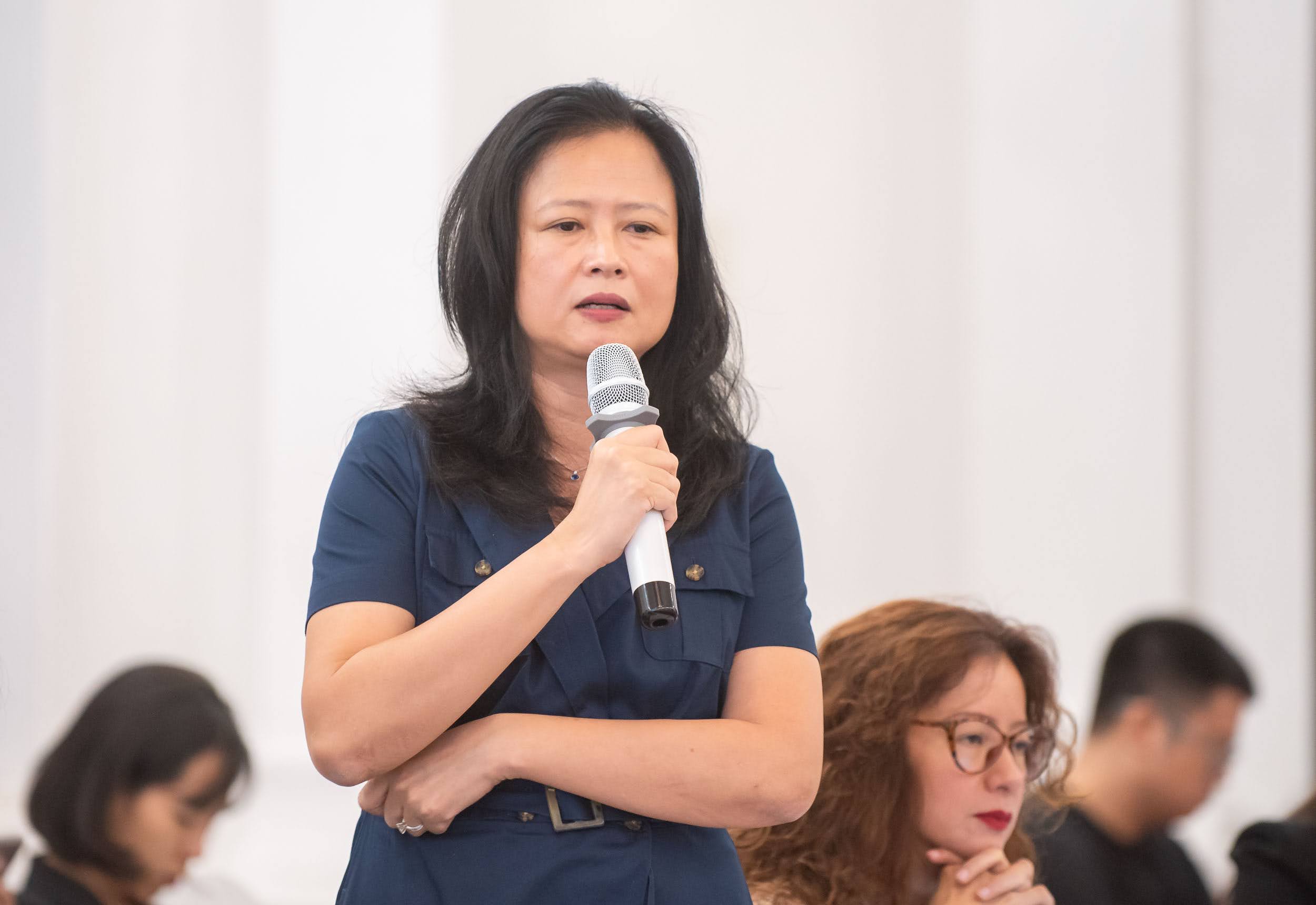 Bà Nguyễn Việt Hà, Phó Chủ tịch Hiệp hội Pg88ok ưu đãi hấp dẫn Hoa Kỳ tại Hà Nội.