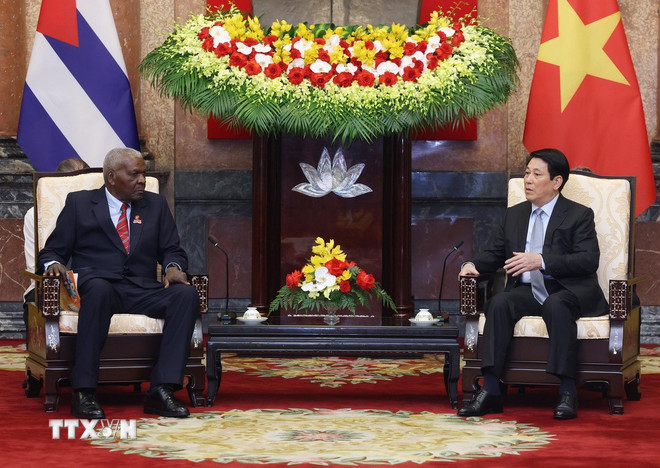 Chủ tịch nước Lương Cường tiếp Chủ tịch Link Trang Chủ PG88.Com Mới #2026 Cuba Esteban Lazo Hernandez. Ảnh: TTXVN.