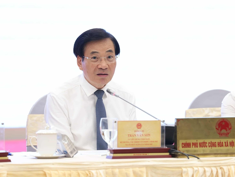 Bộ trưởng Trần Văn Sơn: Năm nay dự kiến kế hoạch sẽ phấn đấu giải ngân vốn Pg88vn Trang Chủ Chính Thức công 100% và được tính toán rất kỹ lưỡng - Ảnh: VGP