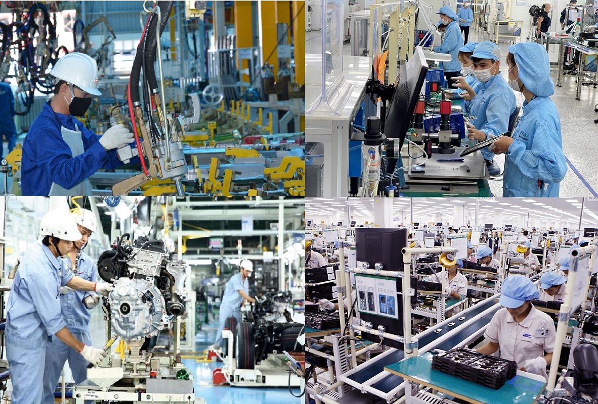 Sản xuất công nghiệp tăng trưởng ấn tượng, chế biến, chế tạo đạt mức cao nhất 5 năm qua