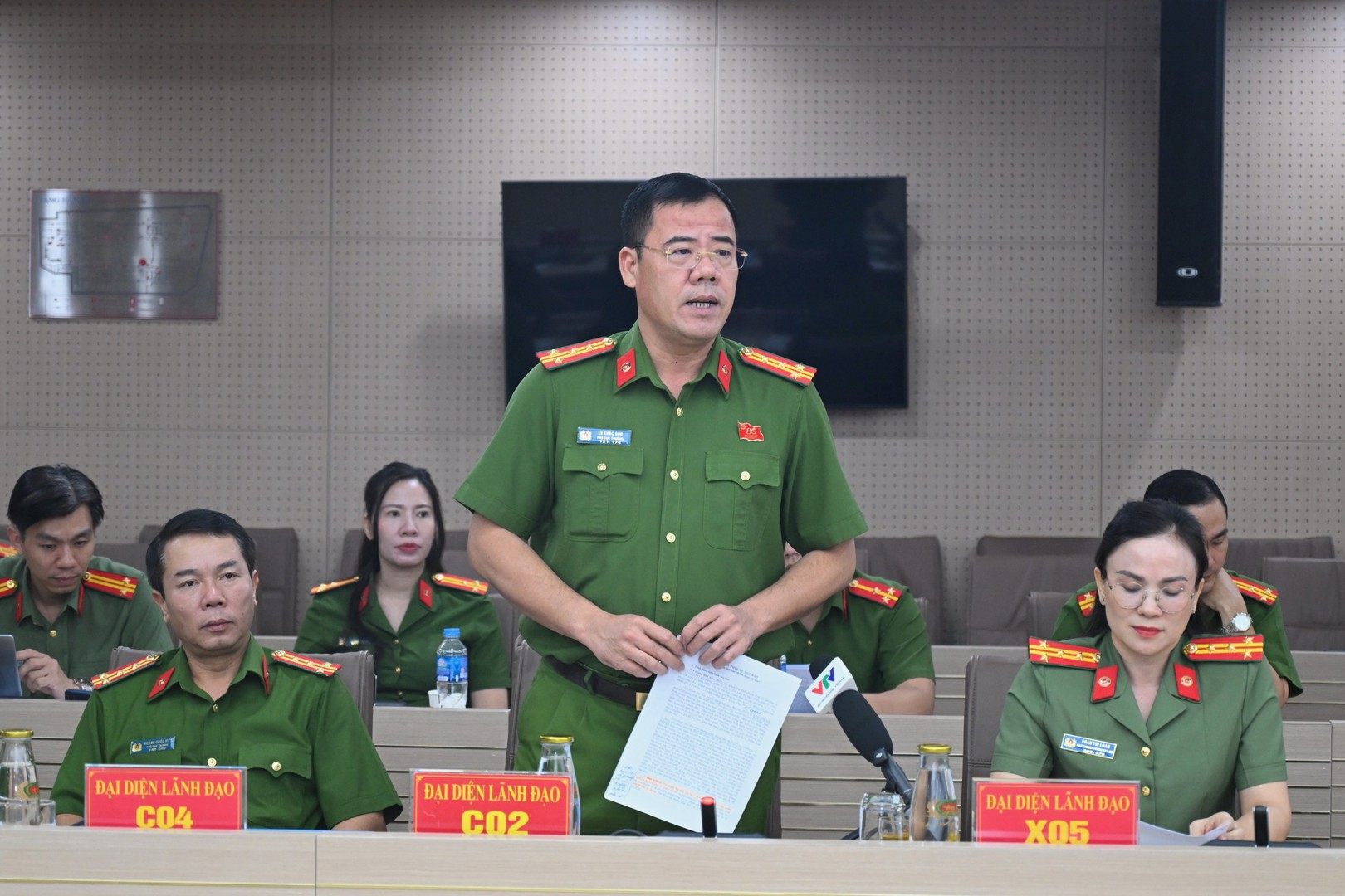 Đại tá Lê Khắc Sơn, Phó Cục trưởng Cục Cảnh sát hình sự, Bộ Công an phát biểu tại họp báo, chiều 6/10.