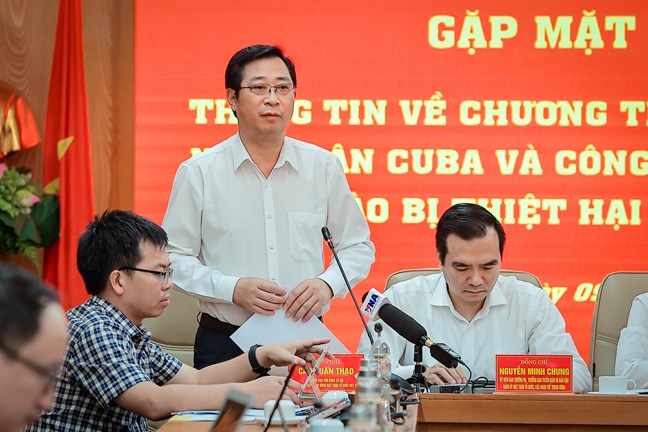 Ông Cao Xuân Thạo, Ủy viên Đoàn Chủ tịch, Trưởng Ban Công tác PG88 nổ hũ Cơ quan Ủy ban Trung ương Mặt trận Tổ Quốc Việt Nam phát biểu tại cuộc gặp mặt.&nbsp;Ảnh: Mặt trận.