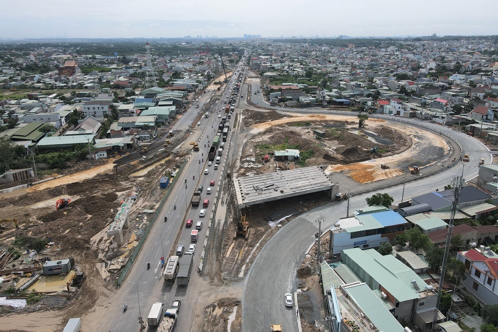 Công trường thi công nút giao đường Võ Nguyên Giáp với cao tốc Biên Hòa - Vũng Tàu, Link Trang Chủ PG88.Com Mới #2026 thành phần 1 (đoạn qua Đồng Nai). Ảnh: Phạm Tùng