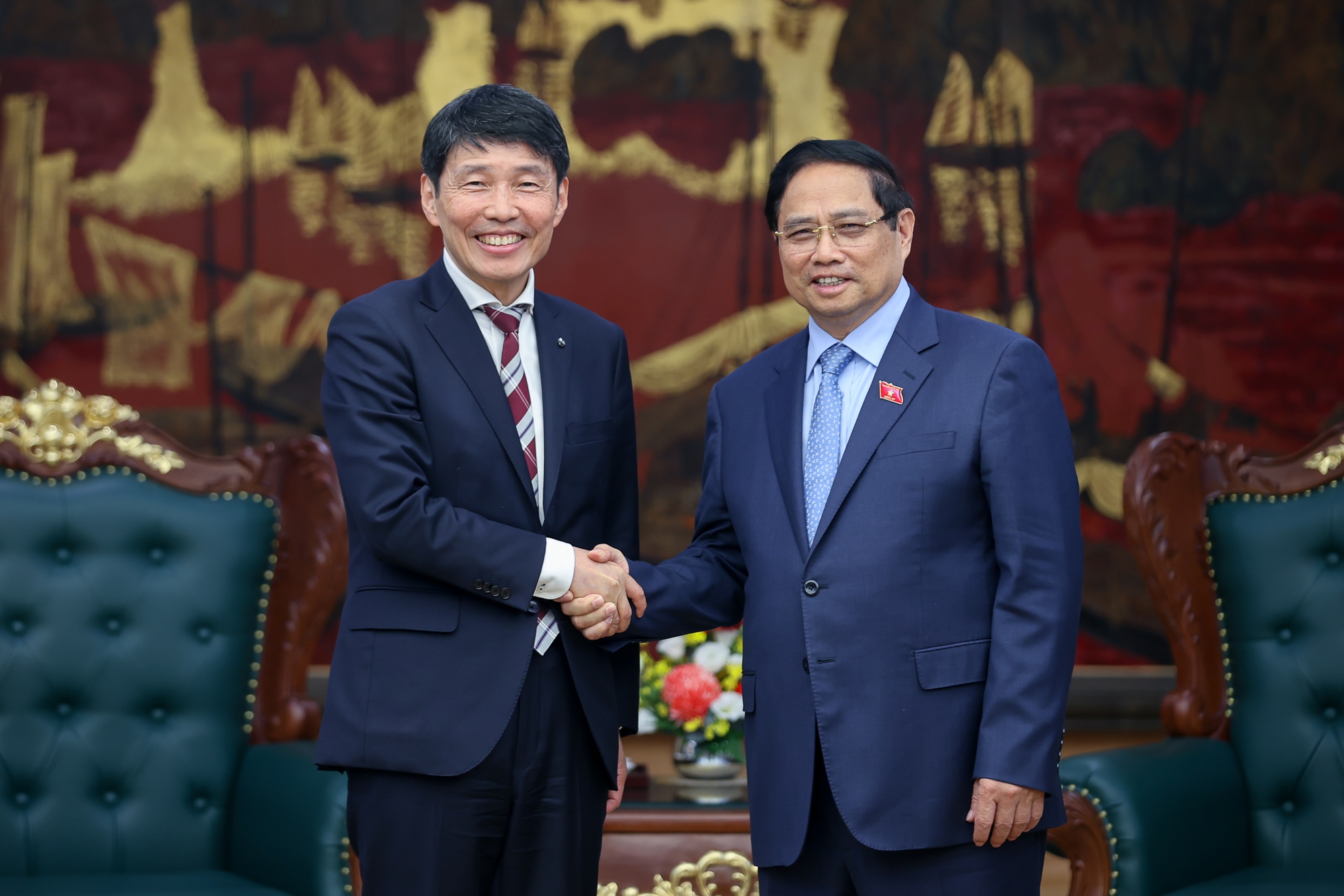 Thủ tướng Phạm Minh Chính tiếp ông Yamamoto Ichita, Thống đốc tỉnh Gunma, Nhật Bản đang thăm, Pg88hi Thể Thao, Bóng Đá, Casino, Nổ Hũ, Xổ Số tại Việt Nam. Ảnh: VGP
