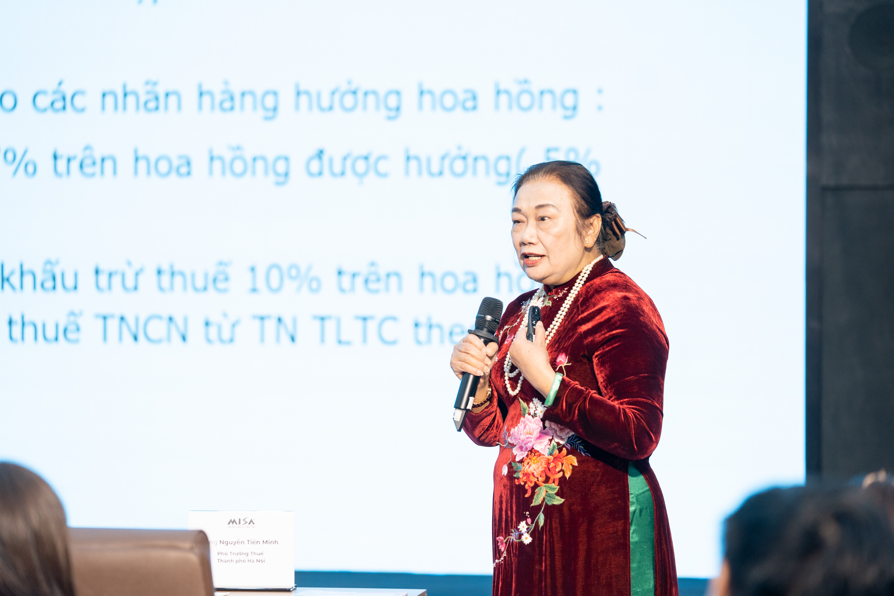 Bà Nguyễn Thị Cúc, Chủ tịch Hội Tư Vấn Thuế Việt Nam.&nbsp;