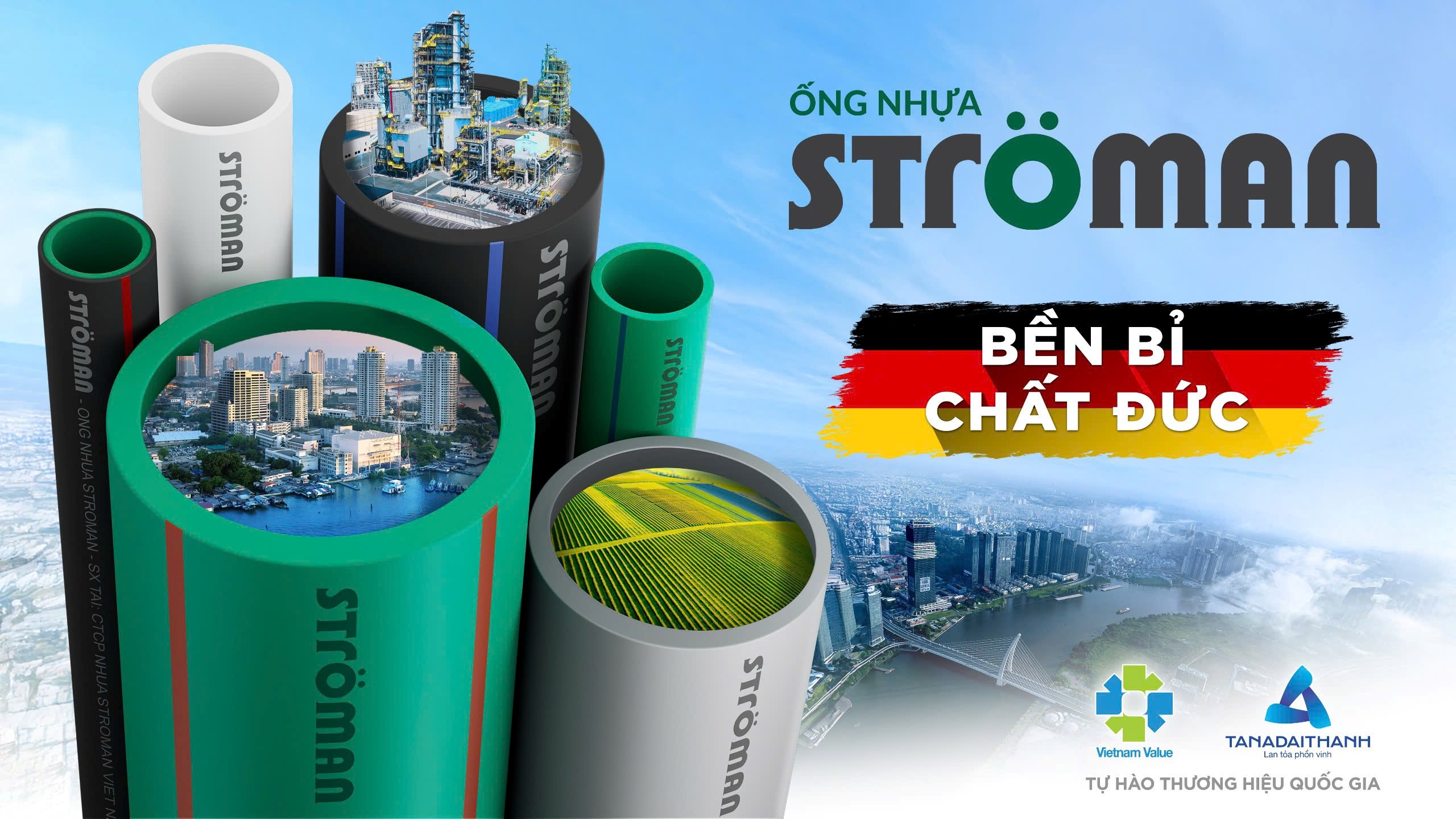 Ống nhựa Ströman đáp ứng được những quy chuẩn quốc tế khắt khe, trở thành bảo chứng bền bỉ cho hàng nghìn công trình trên khắp Việt Nam.
