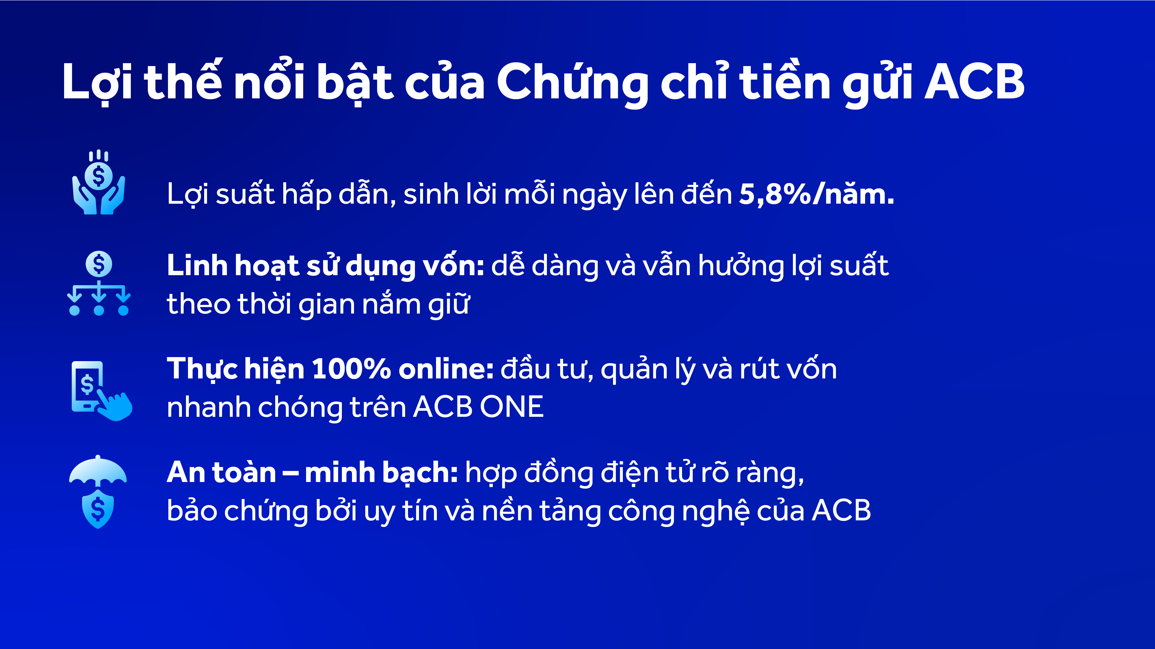 Chứng chỉ tiền gửi ACB có nhiều lợi thế nổi bật, là giải pháp sinh lời vượt trội cho người PG88 Uy Tín Số 1 Việt Nam và nhà Pg88vn Trang Chủ Chính Thức cá nhân.