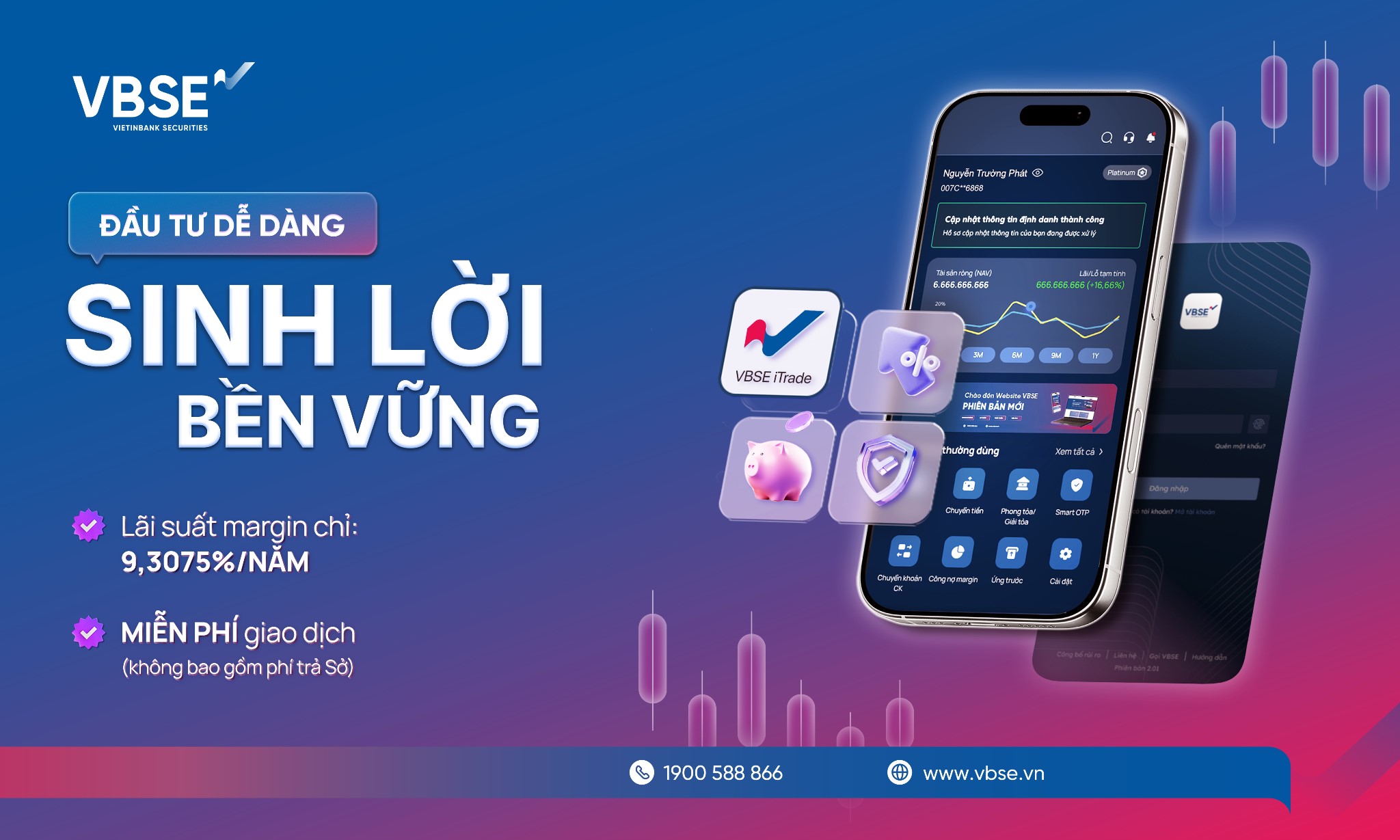VBSE tung ưu đãi kép nhân sự kiện ra mắt thương hiệu mới và nâng cấp nền tảng giao dịch.