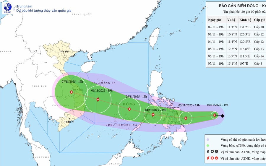 Thủ tướng Chính phủ yêu cầu chủ động phòng, tránh, ứng phó với bão Kalmaegi