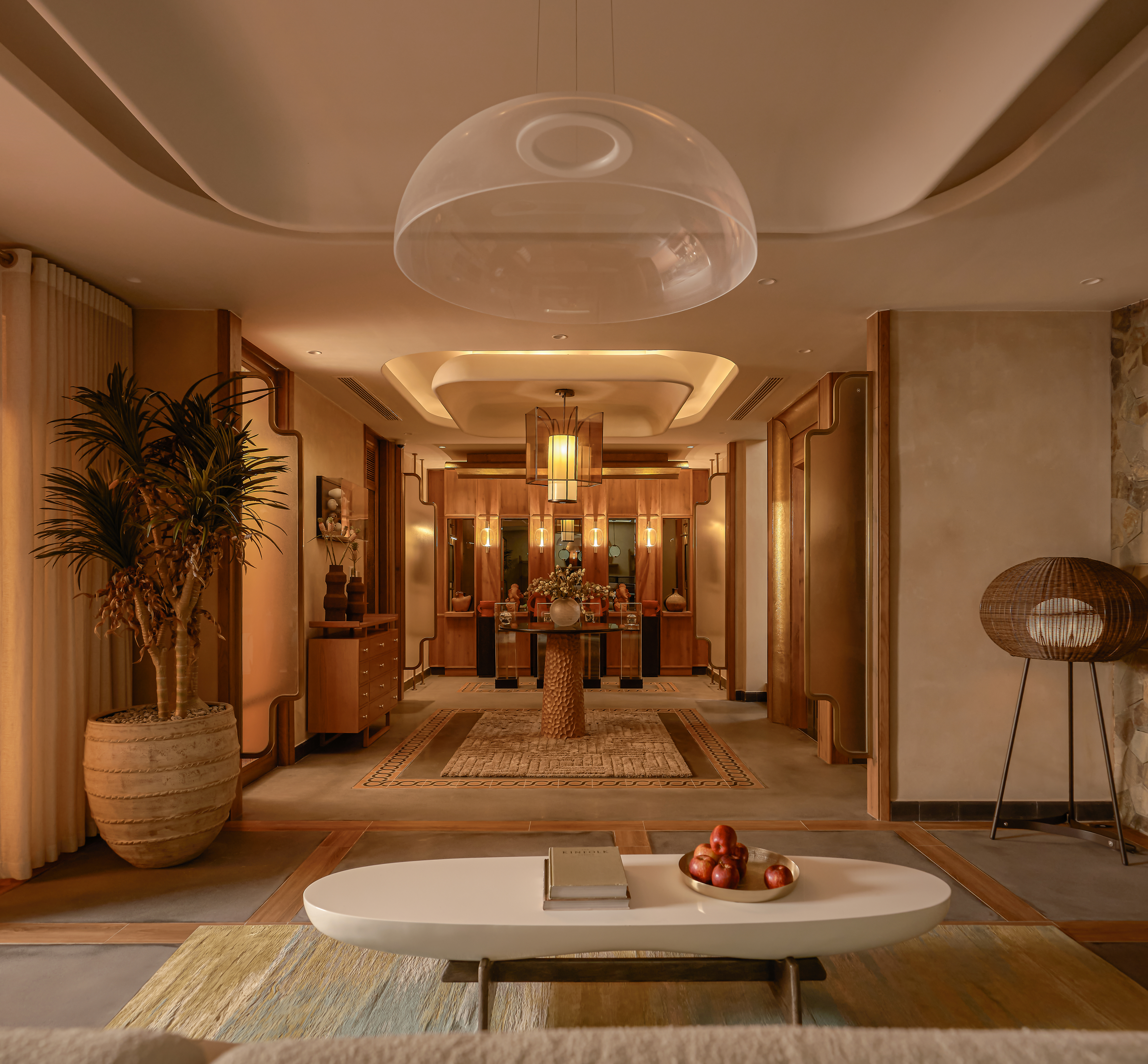 Ảnh thực tế tầng trải nghiệm biệt thự đơn lập rẻ quạt tại Retreat Forest.