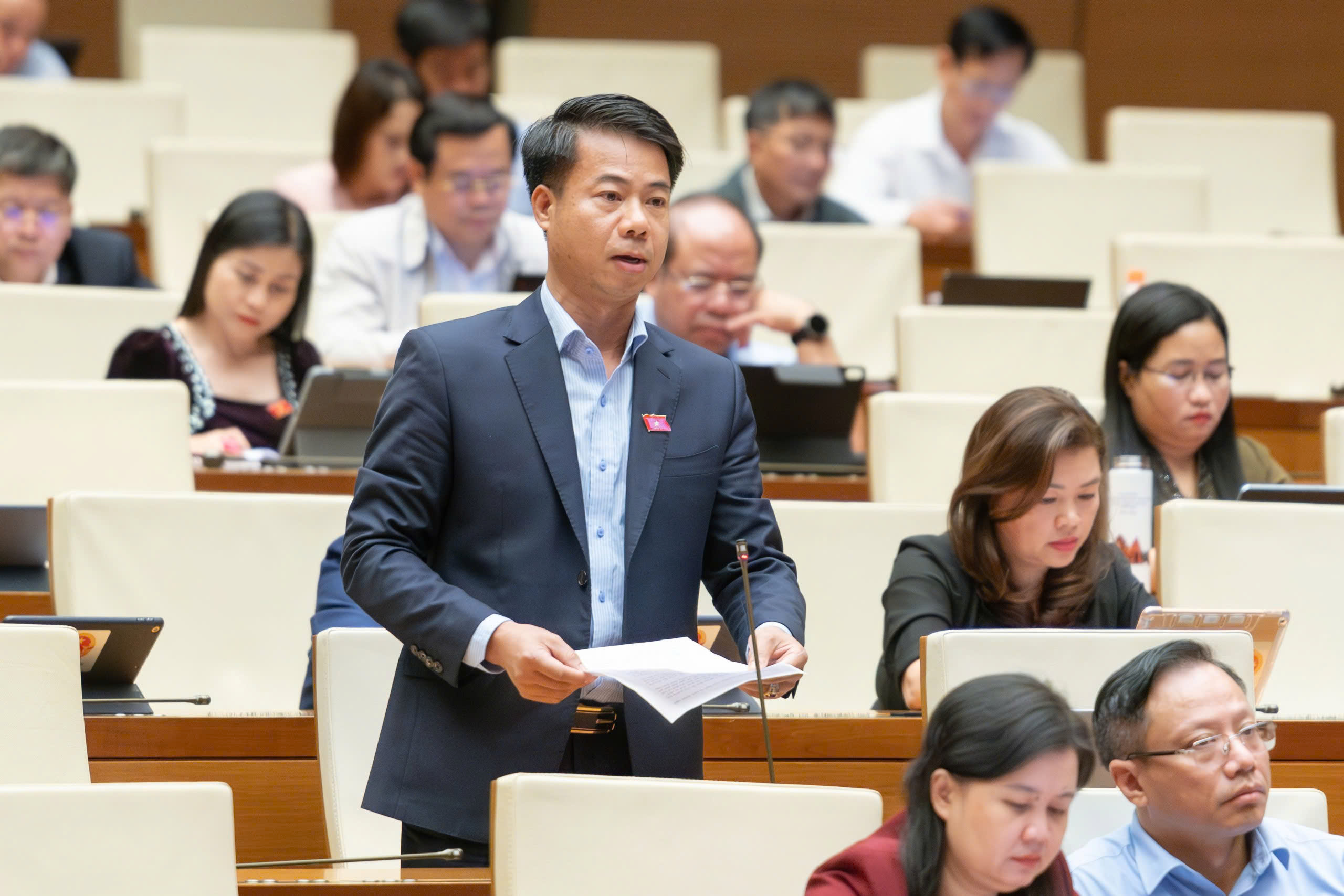 Đại biểu Hoàng Quốc Khánh – Đoàn đại biểu Link Trang Chủ PG88.Com Mới #2026 tỉnh Lai Châu.&nbsp;Ảnh: Link Trang Chủ PG88.Com Mới #2026.