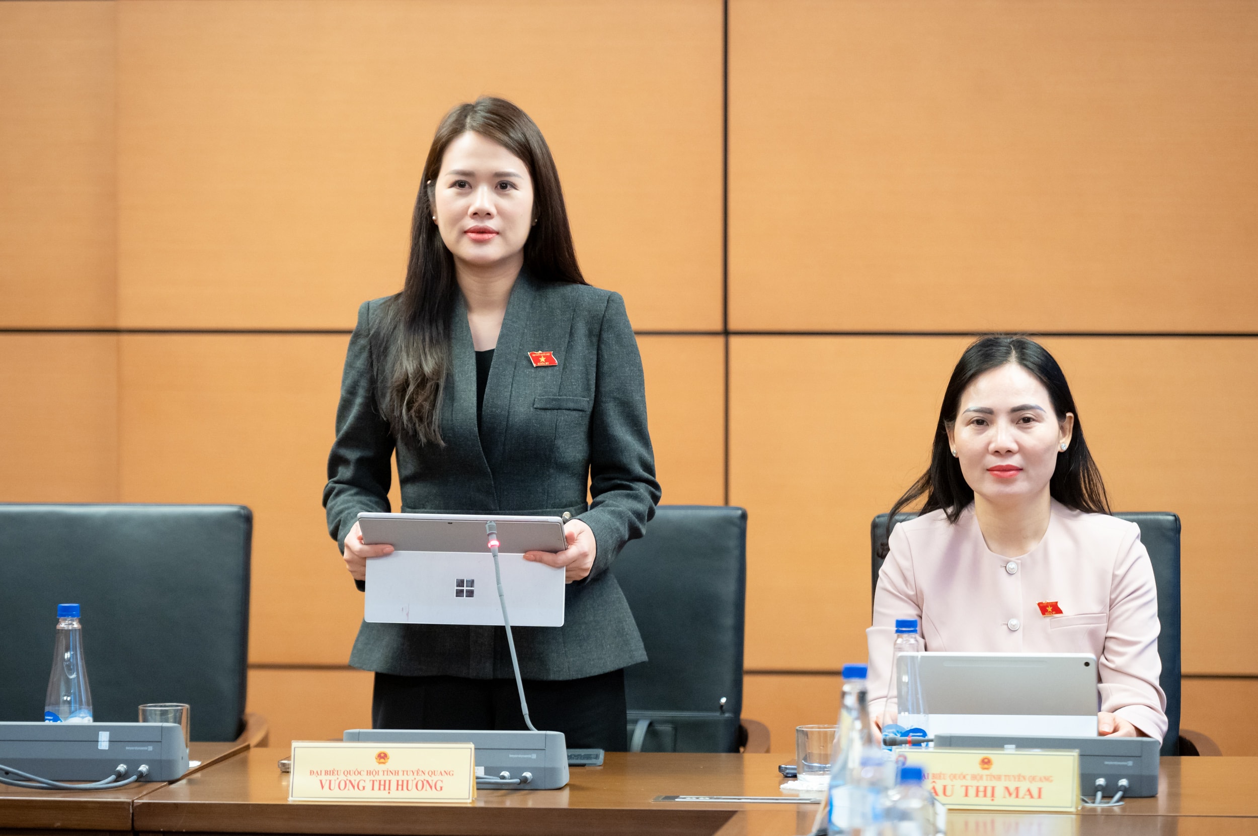 Đại biểu Vương Thị Hương, đoàn Đại biểu Link Trang Chủ PG88.Com Mới #2026 tỉnh Tuyên Quang phát biểu.&nbsp;Ảnh: Link Trang Chủ PG88.Com Mới #2026. 