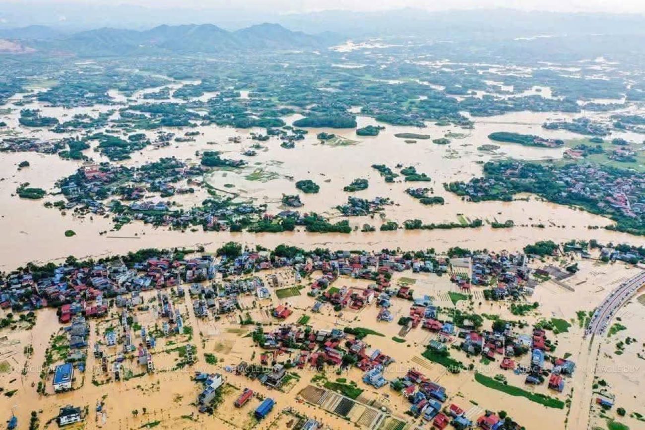 Trận lũ tại Thái Nguyên diễn ra vào tháng 10/2025 khiến nhiều làng mạc, phố phường bị ngập lụt.