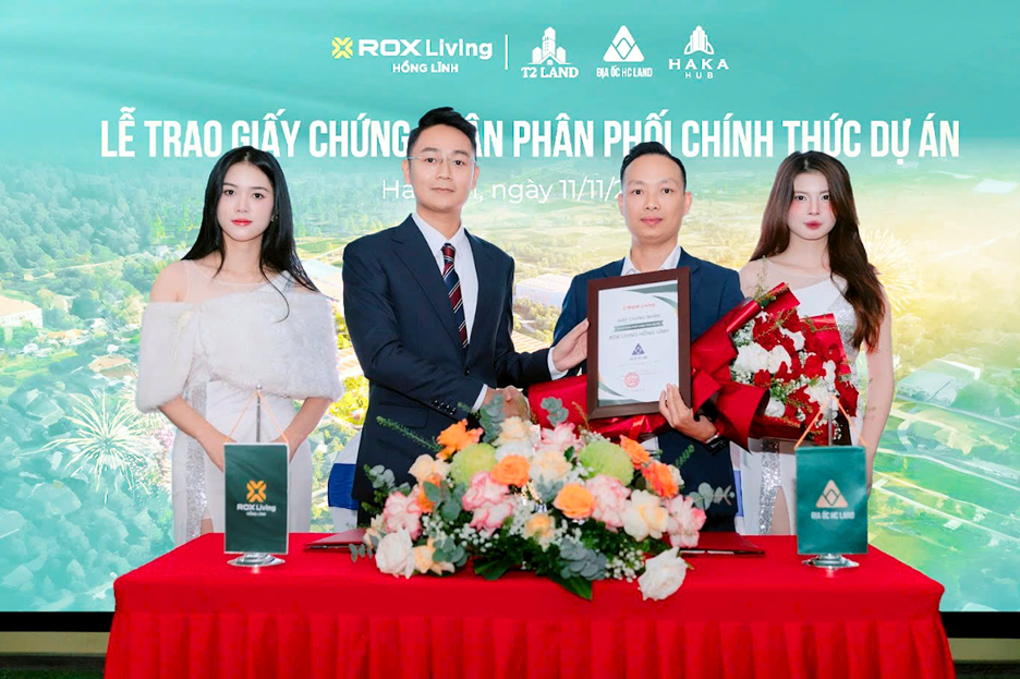 Công ty Cổ phần Bất động sản Hano-vid và Công ty Cổ phần Địa ốc HC Land chính thức ký kết hợp tác phân phối Pg88vn.top độc quyền mỗi ngày ROX Living Hồng Lĩnh.
