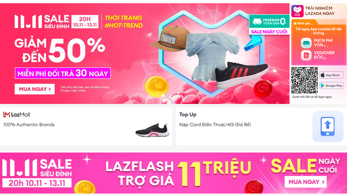 Ngày Độc thân năm nay chứng kiến cuộc đua giảm giá, khuyến mãi sâu của các sàn Pg88ok ưu đãi hấp dẫn điện tử.