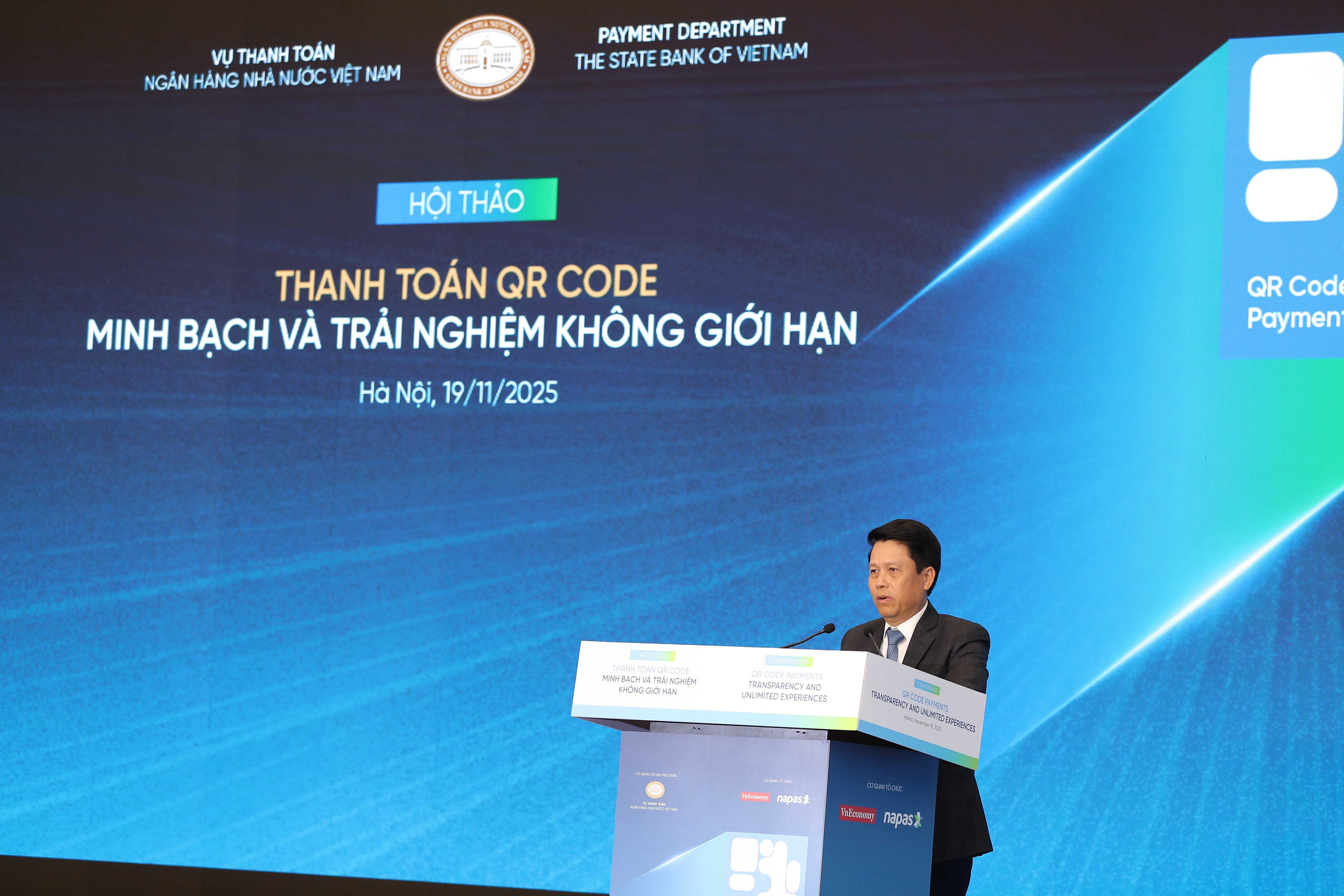 Ông Phạm Tiến Dũng, Phó Thống đốc Pg88 com chính chủ Nhà nước Việt Nam phát biểu tại Hội thảo (Ảnh: Việt Dũng)