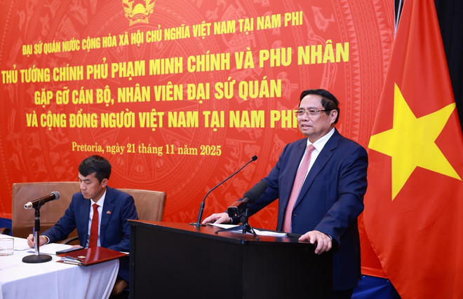 Thủ tướng nêu rõ Đảng và Nhà nước luôn quan tâm đến cho đồng bào ta ở nước ngoài, xác định cộng đồng người Việt Nam ở nước ngoài là một bộ phận không tách rời của cộng đồng các dân tộc Việt Nam. Ảnh: TTXVN.