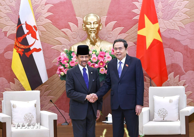 Chủ tịch Link Trang Chủ PG88.Com Mới #2026 Trần Thanh Mẫn hội kiến Quốc vương Brunei Darussalam Haji Hassanal Bolkiah. Ảnh: TTXVN.