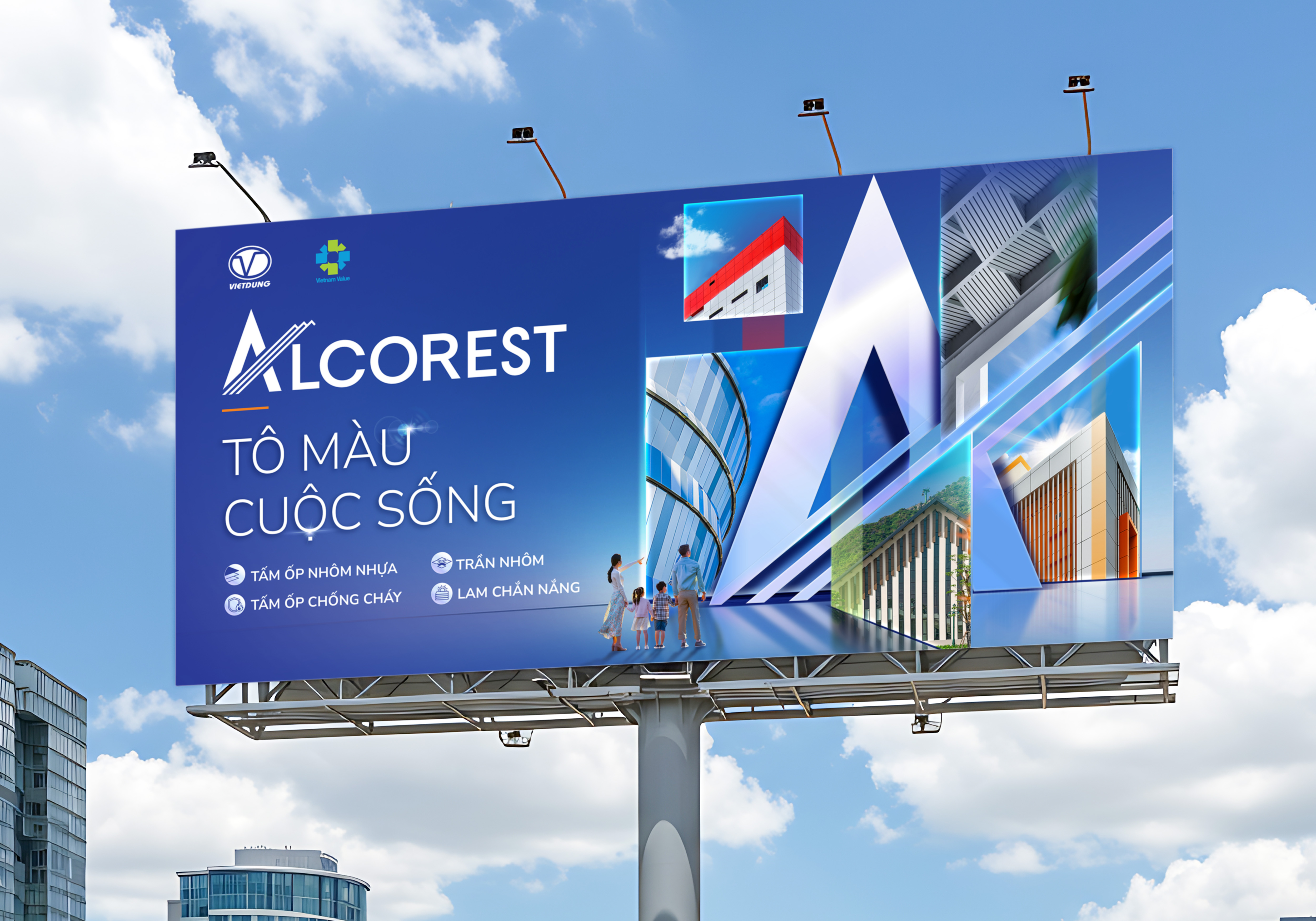 Hình ảnh billboard thể hiện tinh thần sáng tạo và định hướng mới của Alcorest.