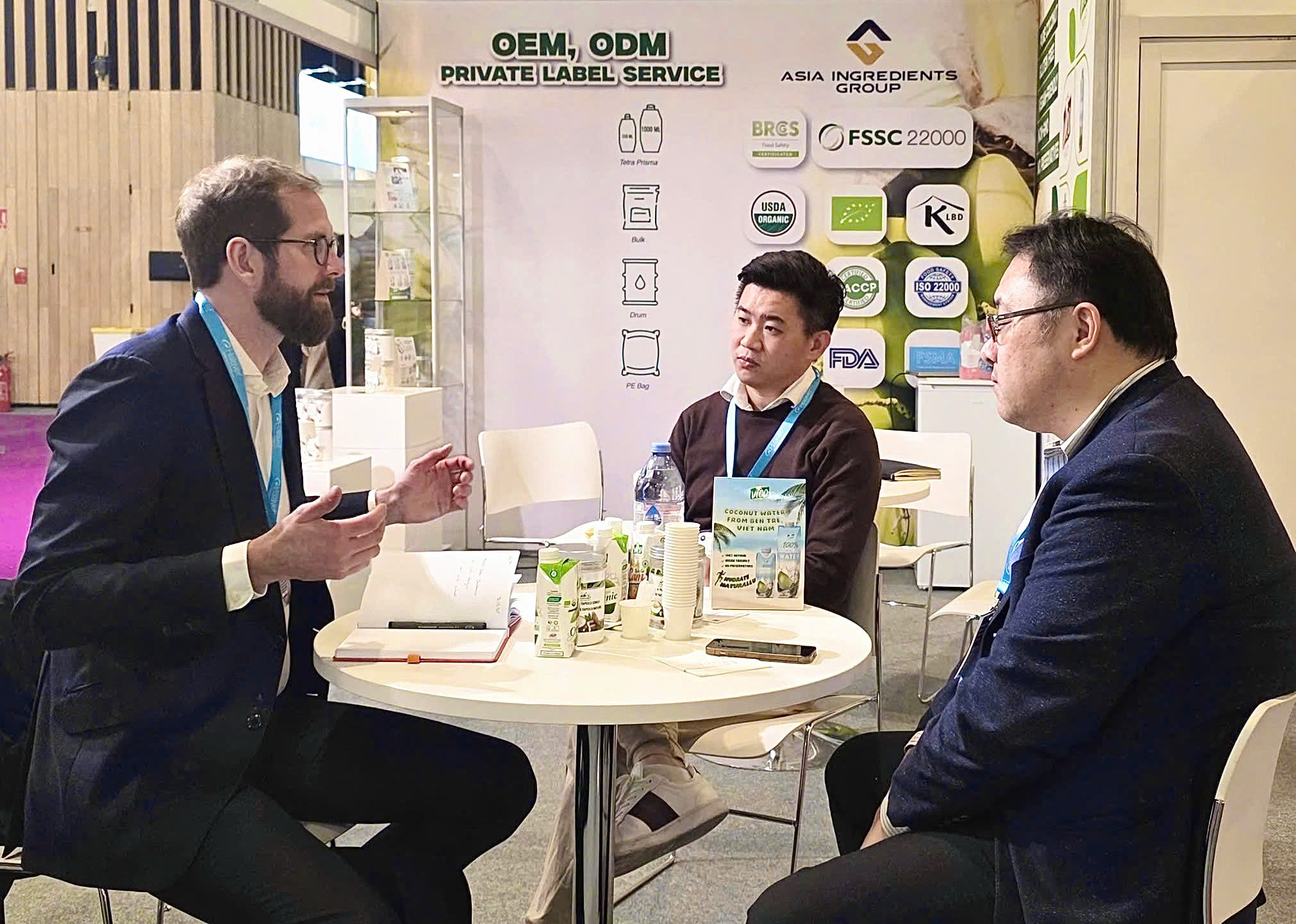 Đoàn chuyên gia AIG trao đổi trực tiếp cùng khách hàng quốc tế, mở rộng cơ hội hợp tác trong lĩnh vực nguyên liệu thực phẩm.