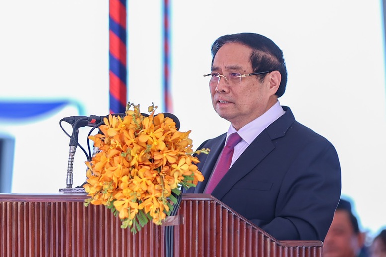 Thủ tướng Phạm Minh Chính phát biểu tại lễ khai trương - Ảnh: VGP