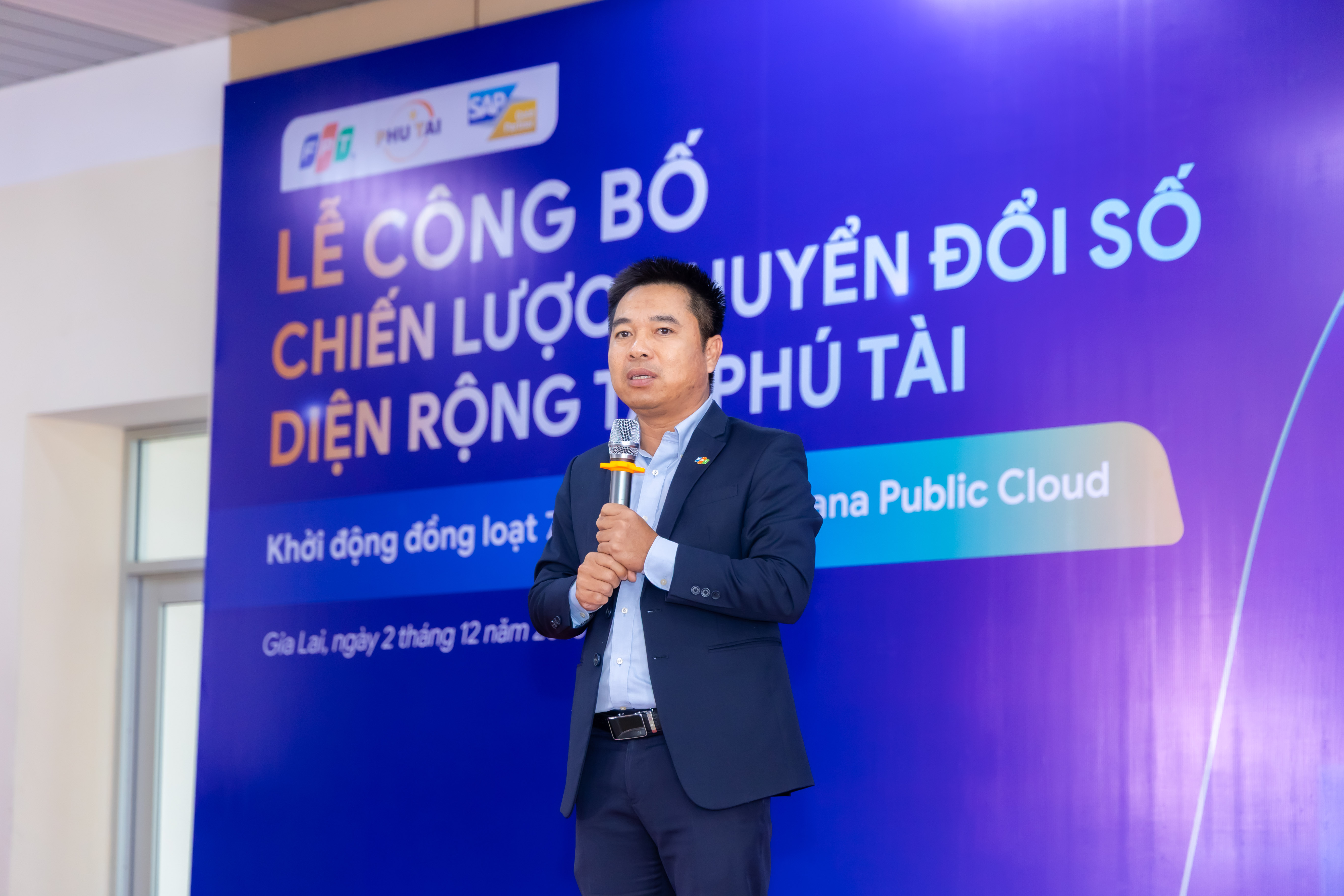 Ông Đặng Trường Thạch - Phó Chủ tịch Điều hành kiêm Phó Tổng giám đốc FPT IS, Tập đoàn FPT bày tỏ cam kết tại sự kiện.