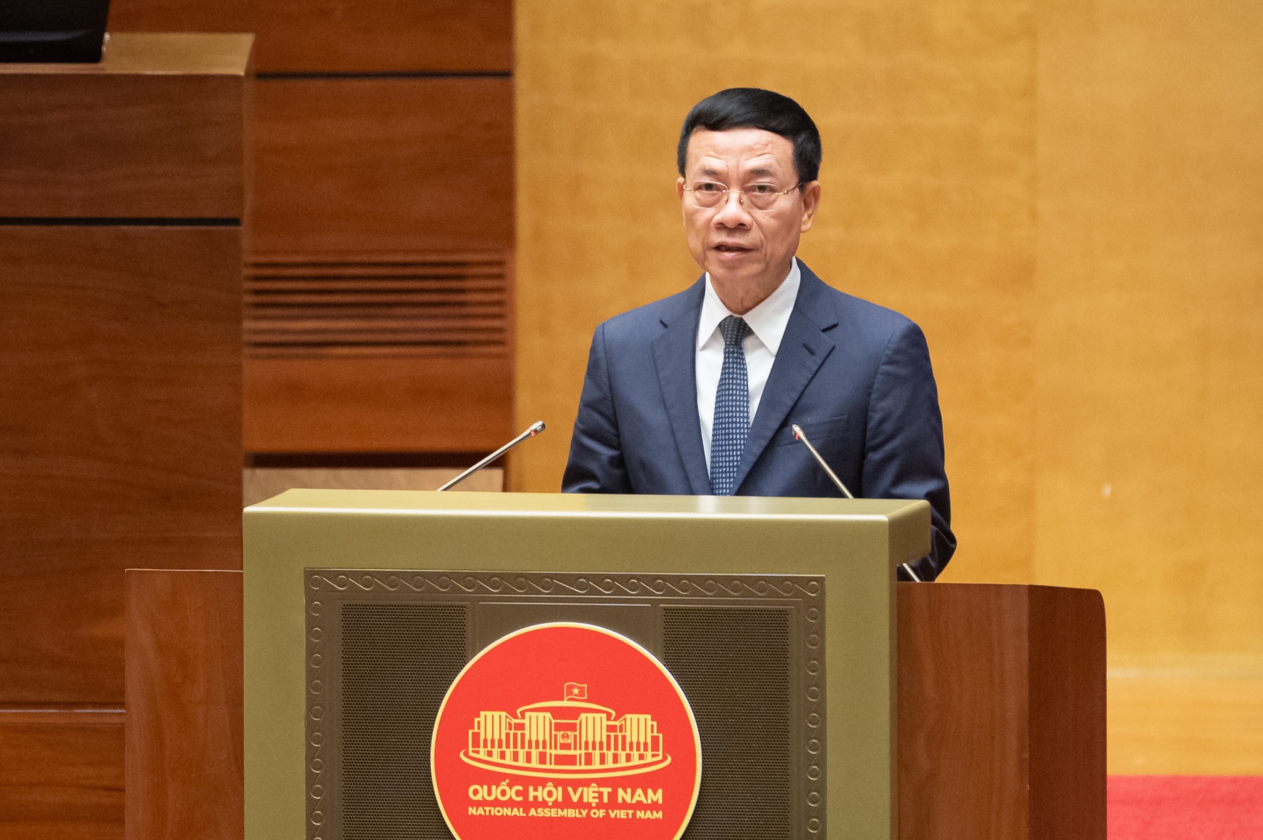Bộ trưởng Bộ Khoa học và Công nghệ Nguyễn Mạnh Hùng trình bày&nbsp;Luật Chuyển đổi số tại kỳ họp Link Trang Chủ PG88.Com Mới #2026 ngày 11/12.&nbsp;