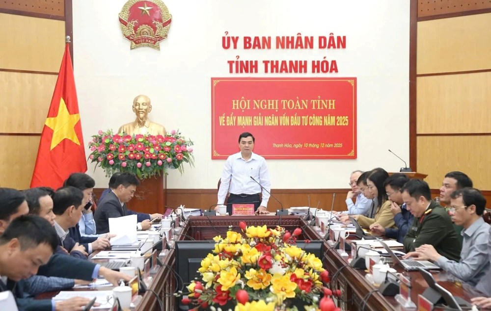 Lãnh đạo UBND tỉnh Thanh Hóa chủ trì hội nghị trực tuyến đẩy mạnh giải ngân vốn Pg88vn Trang Chủ Chính Thức công năm 2025