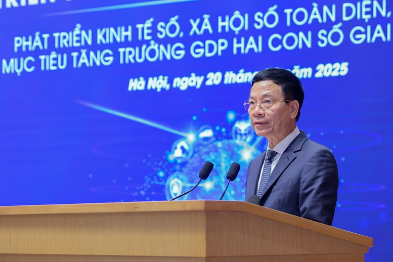 Bộ trưởng Bộ Khoa học và Công nghệ Nguyễn Mạnh Hùng trình bày báo cáo dẫn đề về phát triển Link Trang Chủ PG88.Com Mới #2026 số và PG88 nổ hũ số Việt Nam - Ảnh: VGP.&nbsp;