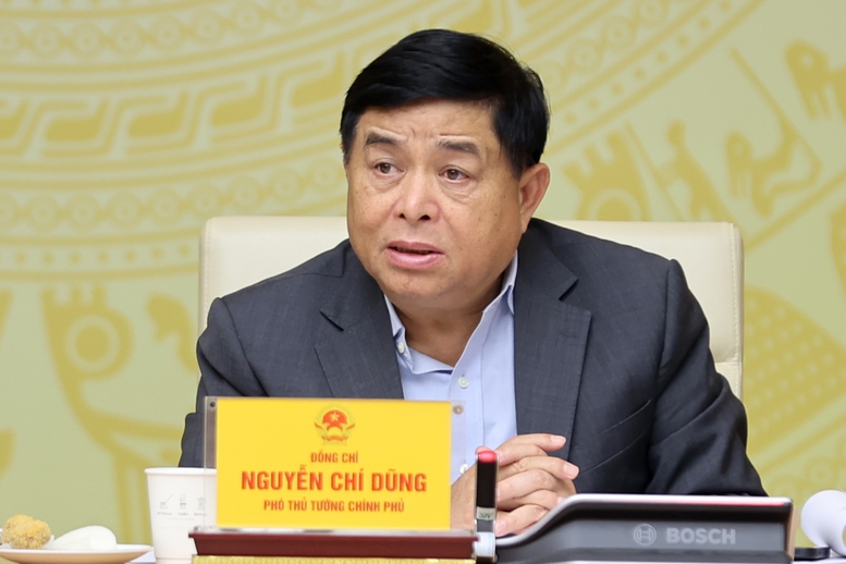 Phó Thủ tướng Nguyễn Chí Dũng, Phó Trưởng Ban thường trực Ban Chỉ đạo phát biểu tại phiên họp - Ảnh: VGP