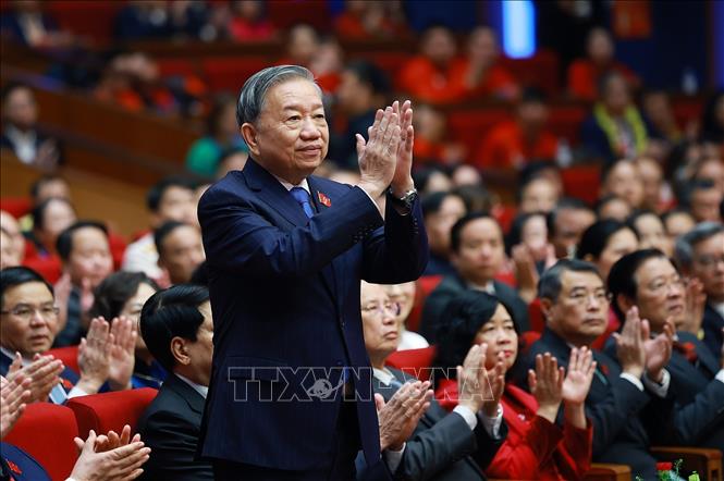Tổng Bí thư Tô Lâm dự Đại hội Thi đua yêu nước lần thứ XI.&nbsp;Ảnh: TTXVN.