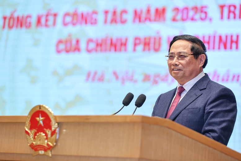 Thủ tướng Phạm Minh Chính phát biểu đáp từ chỉ đạo của Pg88vn.top Casino online, Thể thao, Xổ số, Bắn cá, Đá gà, Nổ hũ Tô Lâm và kết luận Hội nghị Chính phủ và các địa phương sáng 8/1 - Ảnh: VGP